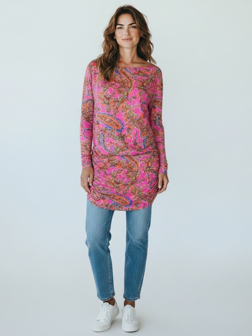 ✨ Vintage Lauren Ralph Lauren  Paisley Long-Boho Sleeve Tunic Top Size Large ✨
